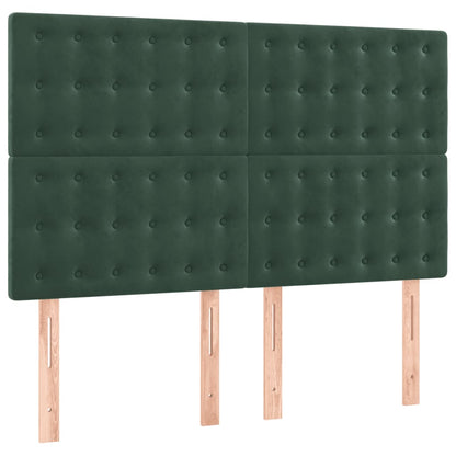 Testiere 4 pz Verde Scuro 72x5x78/88 cm in Velluto - homemem39
