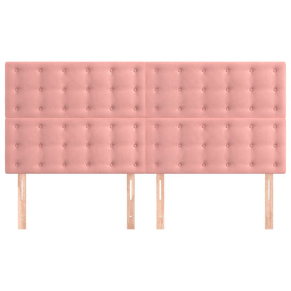 Testiera Rosa 180x5x118/128 cm Velluto | homemem39