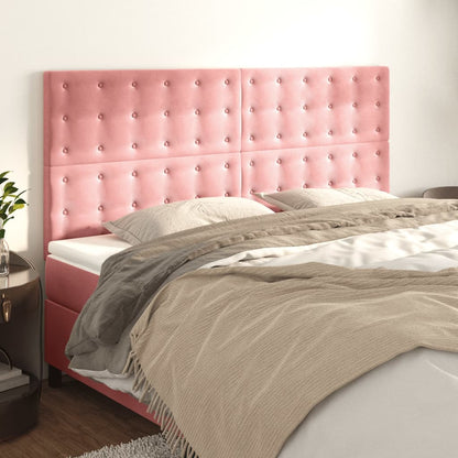 Testiera Rosa 180x5x118/128 cm Velluto | homemem39