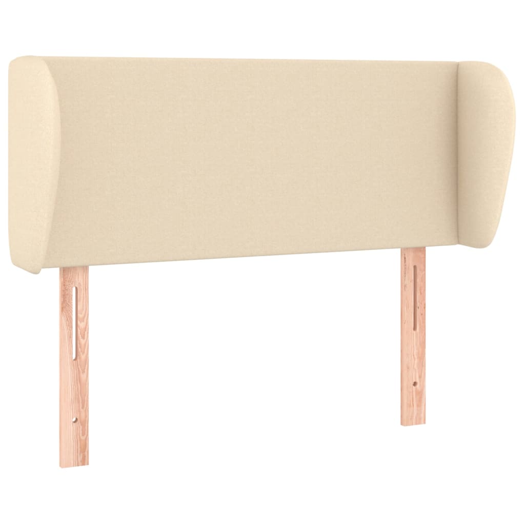 Testiera ad Orecchio Crema 83 x 23 x 78/88 cm in Tessuto - homemem39