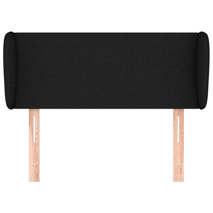 Testiera ad Orecchio Nera 93x23x78/88 cm in Tessuto - homemem39