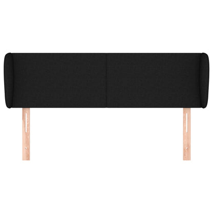 Testiera ad Orecchio Nera 147x23x78/88 cm in Tessuto - homemem39