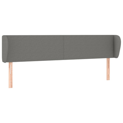 Testiera ad Orecchio Grigio Scuro 163x23x78/88 cm in Tessuto | homemem39