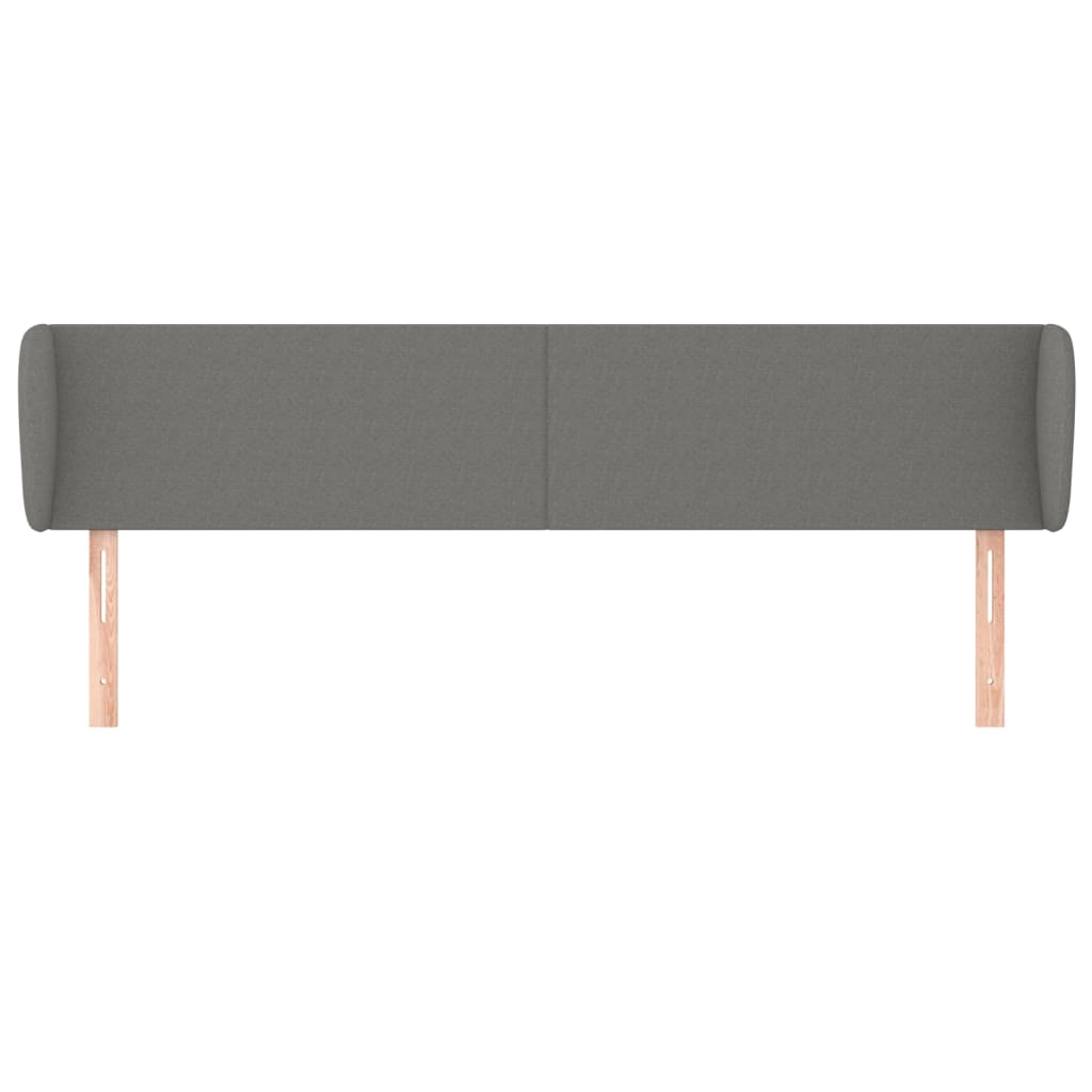 Testiera ad Orecchio Grigio Scuro 163x23x78/88 cm in Tessuto | homemem39