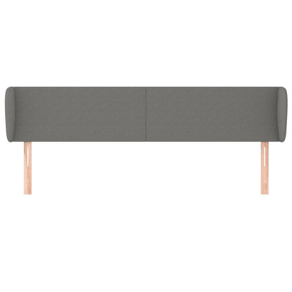 Testiera ad Orecchio Grigio Scuro 163x23x78/88 cm in Tessuto | homemem39