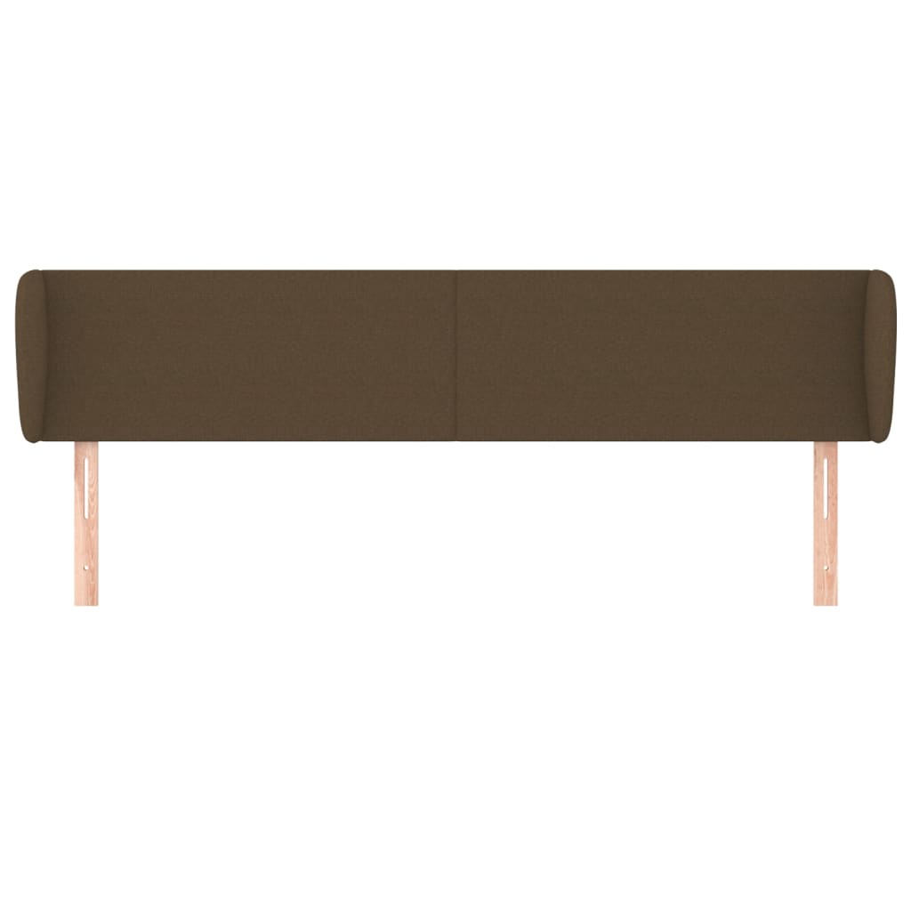 Testiera ad Orecchio Marrone Scuro 163x23x78/88 cm in Tessuto | homemem39