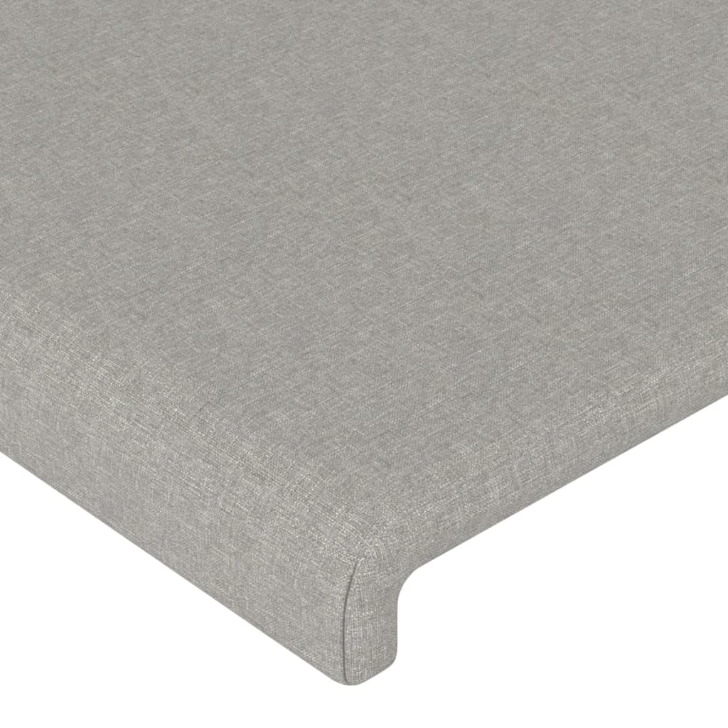 Testiera ad Orecchio Grigio Chiaro 183x23x78/88 cm in Tessuto - homemem39