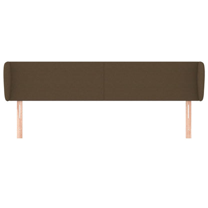 Testiera ad Orecchio Marrone Scuro 183x23x78/88 cm in Tessuto | homemem39