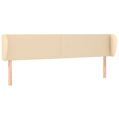 Testiera ad Orecchio Crema 203x23x78/88 cm in Tessuto - homemem39