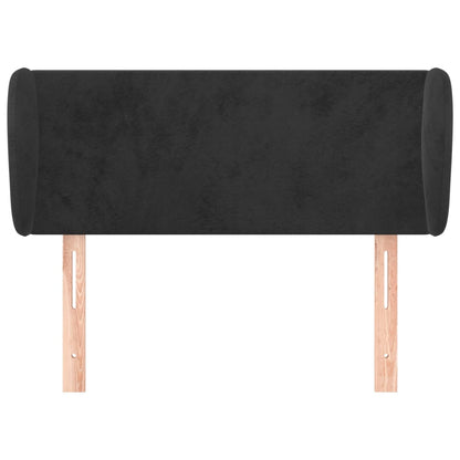 Testiera ad Orecchio Nera 83 x 23 x 78/88 cm in Velluto - homemem39