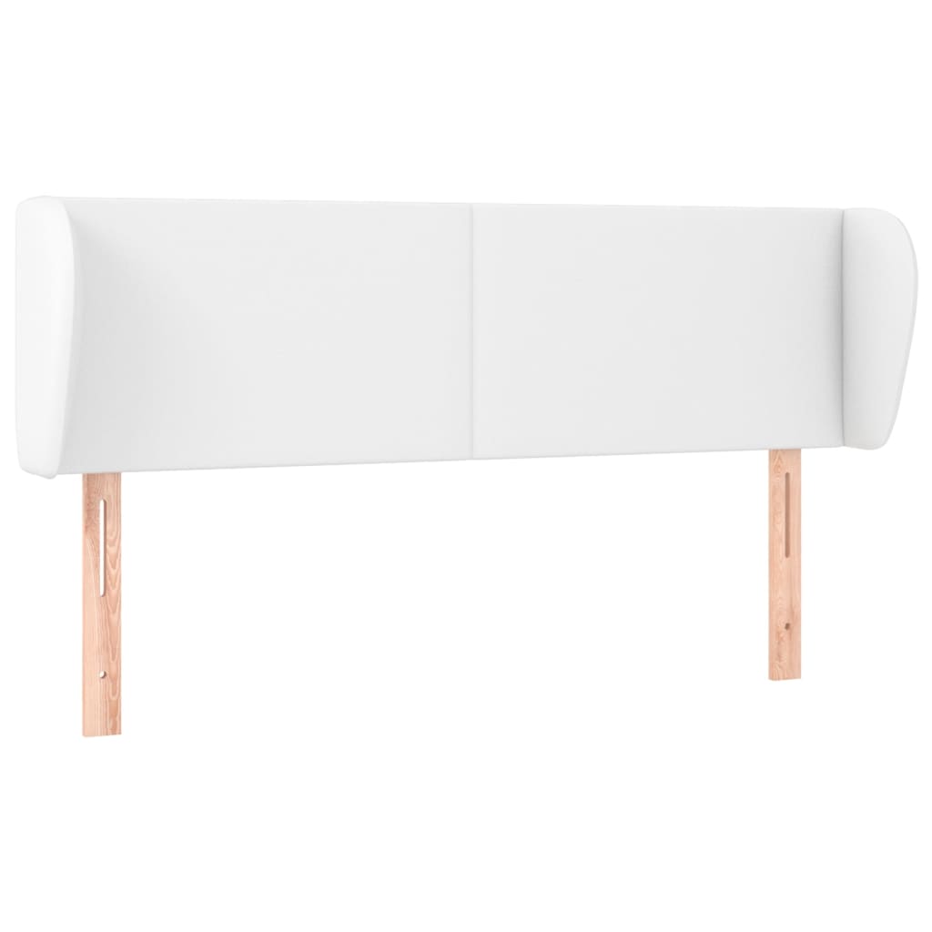 Testiera ad Orecchio Bianca 147x23x78/88 cm in Similpelle - homemem39