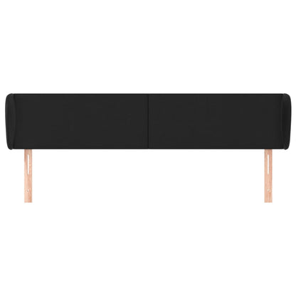 Testiera ad Orecchio Nera 183x23x78/88 cm in Similpelle | homemem39