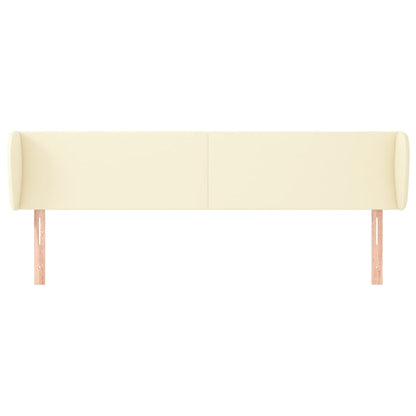 Testiera ad Orecchio Crema 203x23x78/88 cm in Similpelle