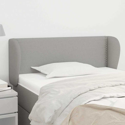 Testiera ad Orecchio Grigio Chiaro 103x23x78/88 cm in Tessuto | homemem39