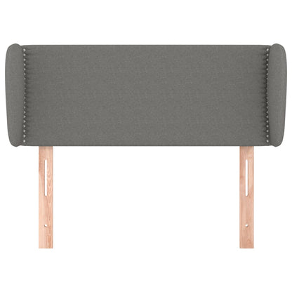 Testiera ad Orecchio Grigio Scuro 103x23x78/88 cm in Tessuto - homemem39