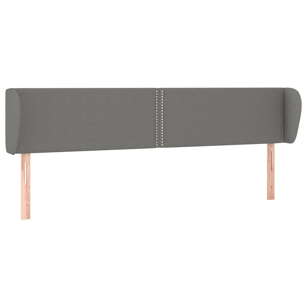 Testiera ad Orecchio Grigio Scuro 203x23x78/88 cm in Tessuto | homemem39