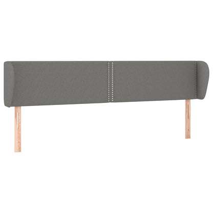 Testiera ad Orecchio Grigio Scuro 203x23x78/88 cm in Tessuto | homemem39