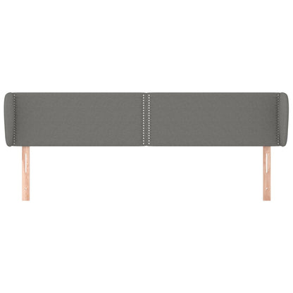 Testiera ad Orecchio Grigio Scuro 203x23x78/88 cm in Tessuto | homemem39