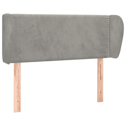Testiera ad Orecchio Grigio Chiaro 93x23x78/88 cm in Velluto | homemem39
