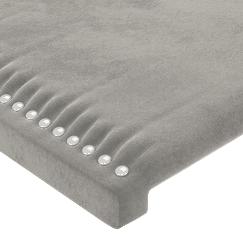 Testiera ad Orecchio Grigio Chiaro 93x23x78/88 cm in Velluto | homemem39