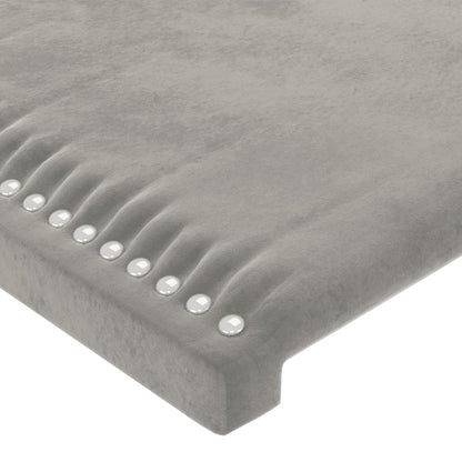 Testiera ad Orecchio Grigio Chiaro 93x23x78/88 cm in Velluto | homemem39