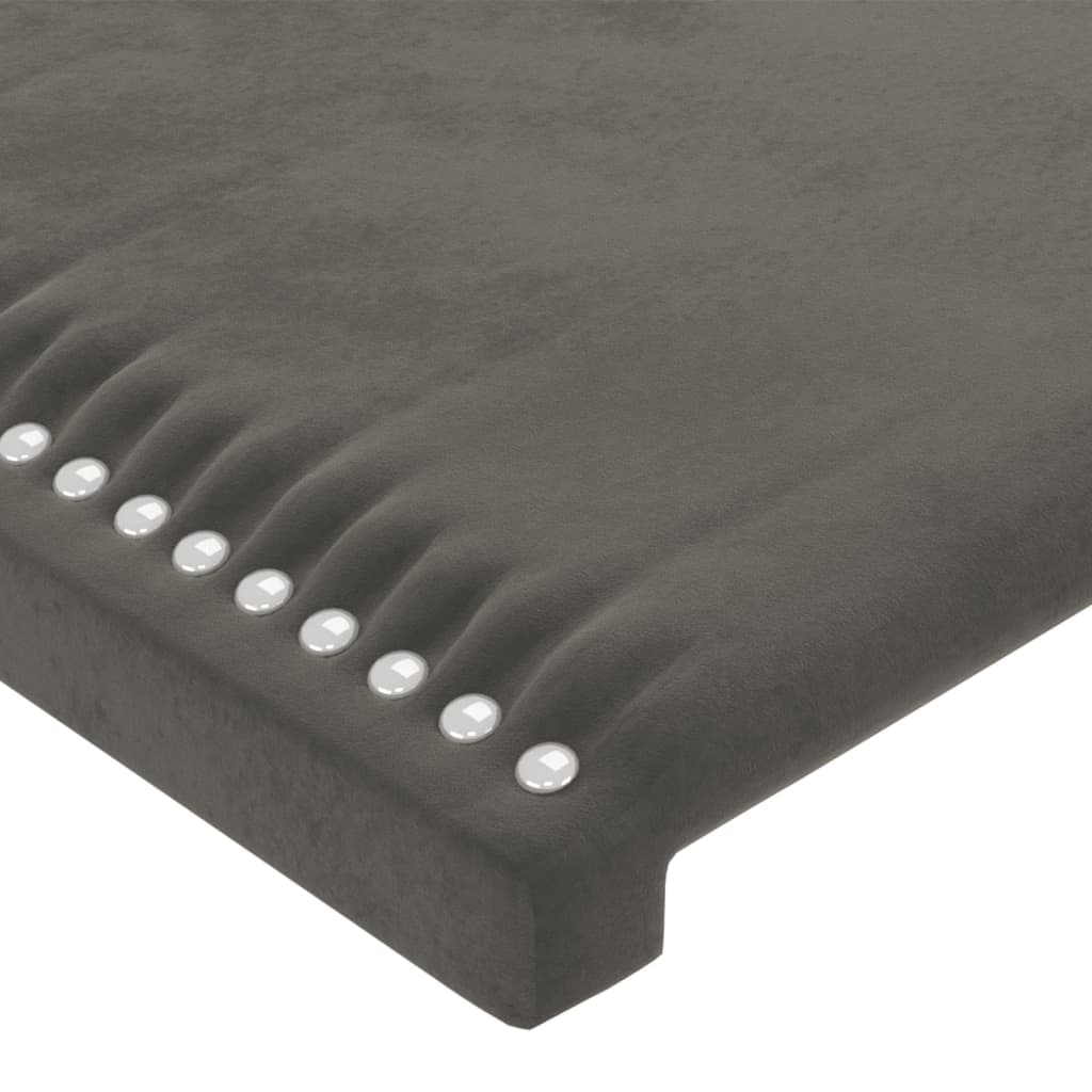 Testiera ad Orecchio Grigio Scuro 93x23x78/88 cm in Velluto | homemem39