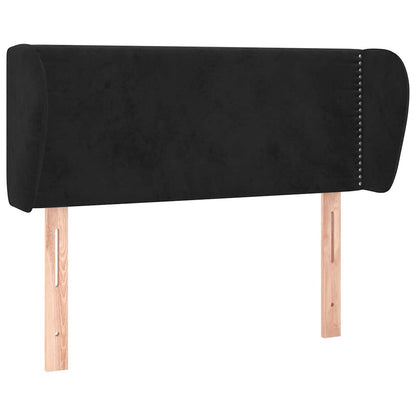 Testiera ad Orecchio Nera 103x23x78/88 cm in Velluto | homemem39