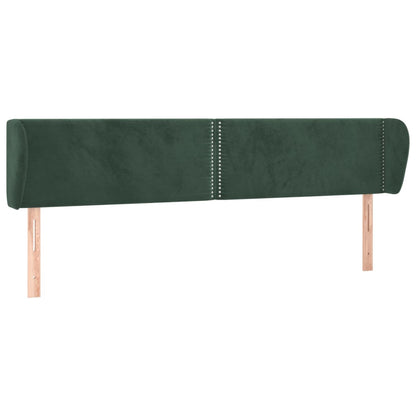 Testiera ad Orecchio Verde Scuro 183x23x78/88 cm in Velluto - homemem39