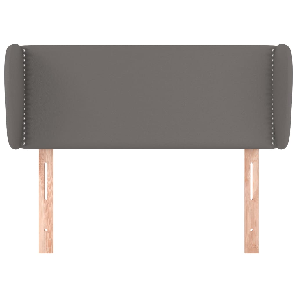 Testiera ad Orecchio Grigia 83x23x78/88 cm in Similpelle - homemem39