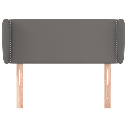 Testiera ad Orecchio Grigia 103x23x78/88 cm in Similpelle - homemem39