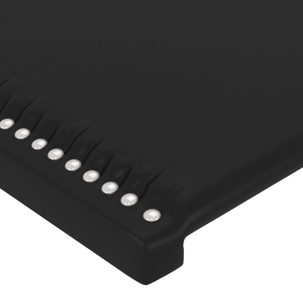 Testiera ad Orecchio Nera 203x23x78/88 cm in Similpelle | homemem39