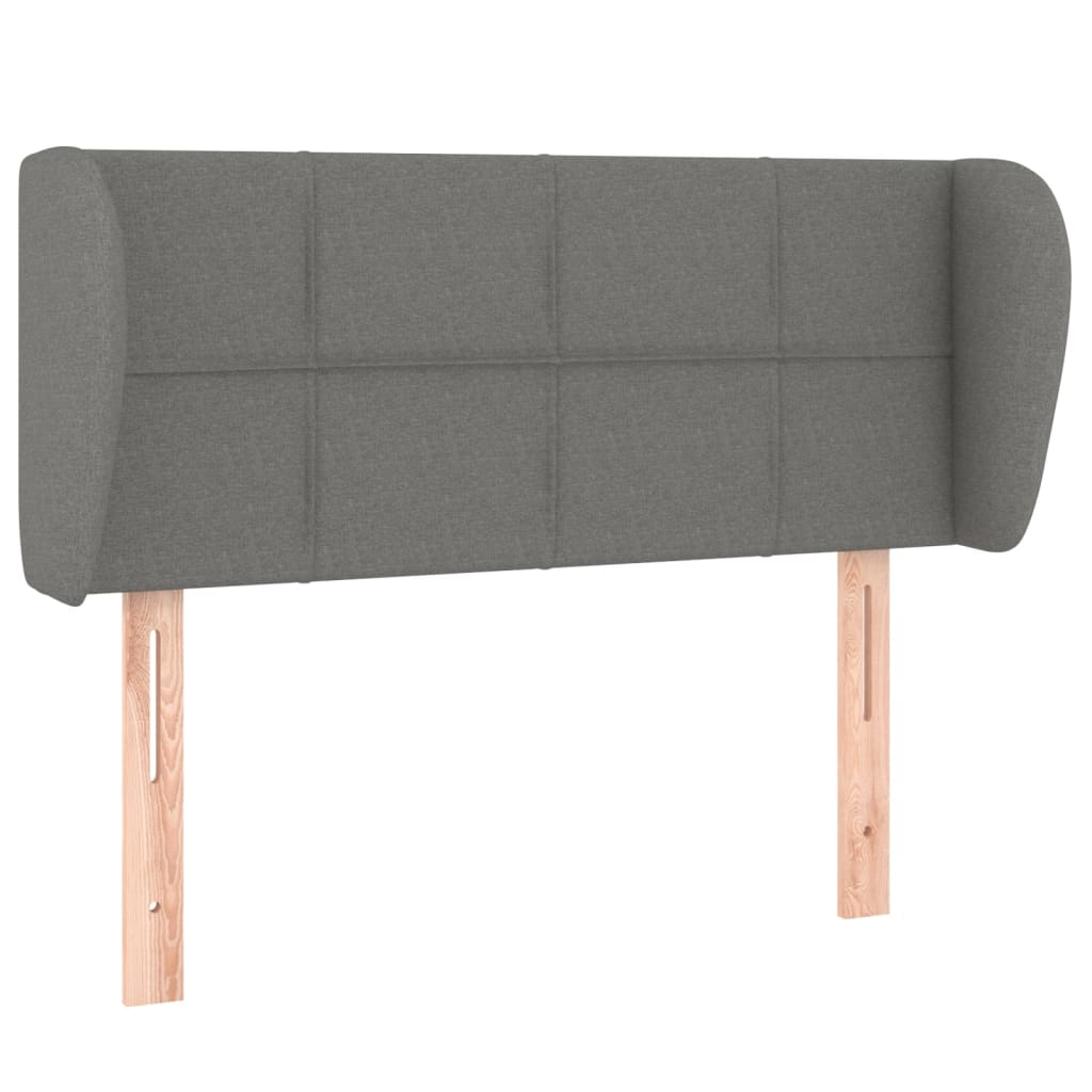Testiera ad Orecchio Grigio Scuro 83x23x78/88 cm in Tessuto | homemem39