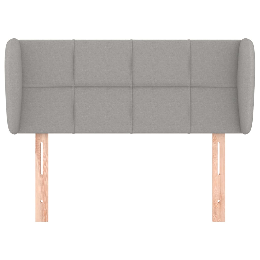 Testiera ad Orecchio Grigio Chiaro 93x23x78/88 cm in Tessuto - homemem39