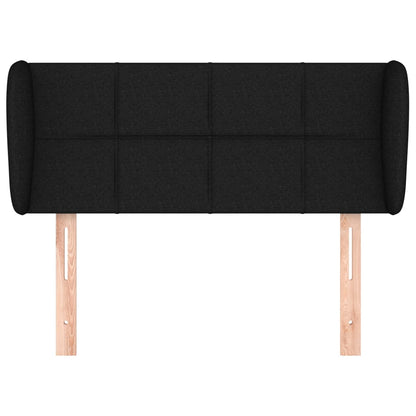 Testiera ad Orecchio Nera 93x23x78/88 cm in Tessuto - homemem39