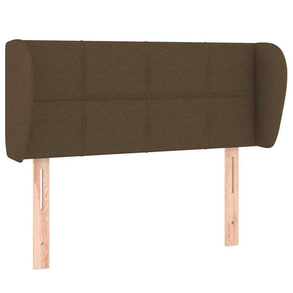 Testiera ad Orecchio Marrone Scuro 93x23x78/88 cm in Tessuto | homemem39