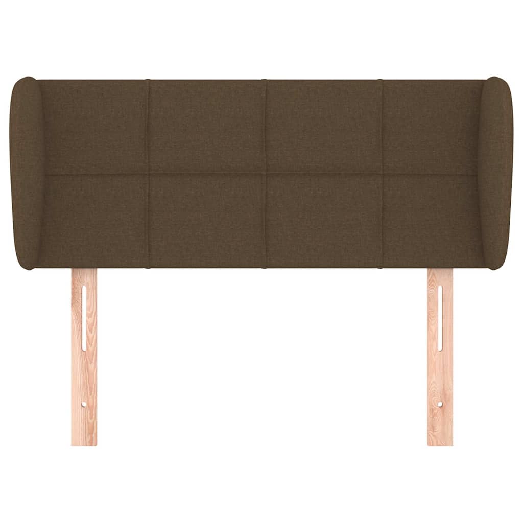 Testiera ad Orecchio Marrone Scuro 93x23x78/88 cm in Tessuto | homemem39