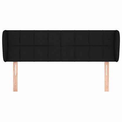 Testiera ad Orecchio Nera 147x23x78/88 cm in Tessuto | homemem39