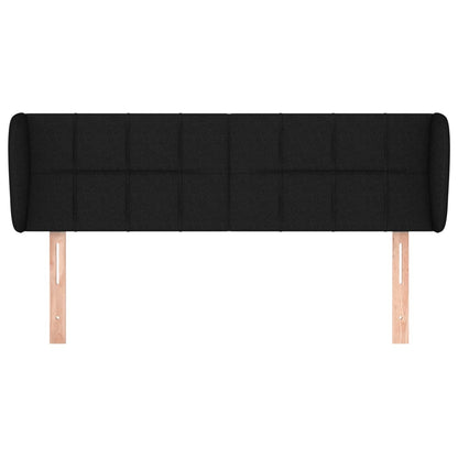 Testiera ad Orecchio Nera 147x23x78/88 cm in Tessuto - homemem39