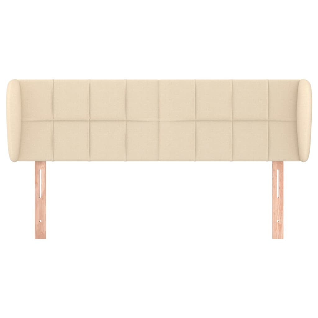 Testiera ad Orecchio Crema 147x23x78/88 cm in Tessuto - homemem39