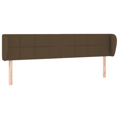 Testiera ad Orecchio Marrone Scuro 183x23x78/88 cm in Tessuto | homemem39