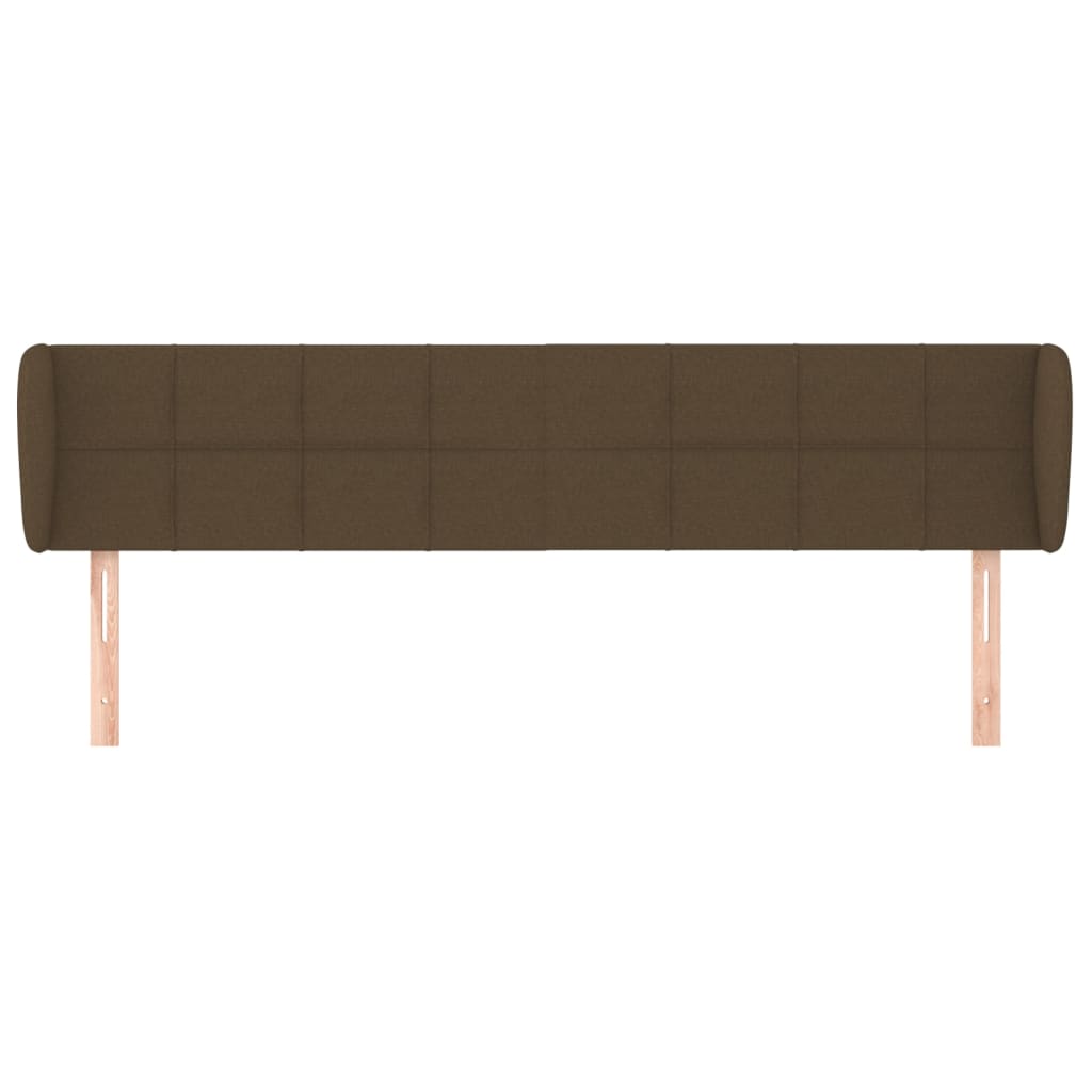 Testiera ad Orecchio Marrone Scuro 183x23x78/88 cm in Tessuto | homemem39
