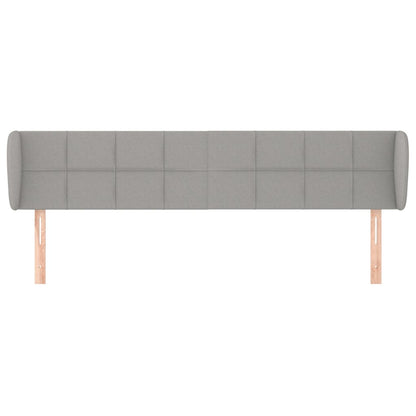 Testiera ad Orecchio Grigio Chiaro 203x23x78/88 cm in Tessuto | homemem39