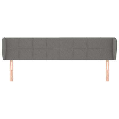 Testiera ad Orecchio Grigio Scuro 203x23x78/88 cm in Tessuto | homemem39