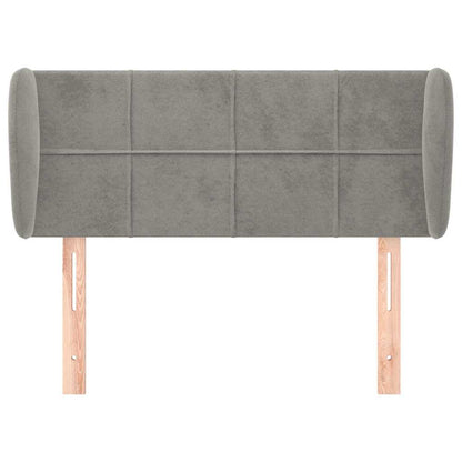 Testiera ad Orecchio Grigio Chiaro 83x23x78/88 cm in Velluto | homemem39