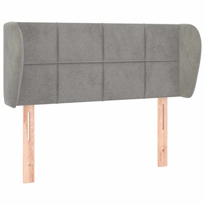 Testiera ad Orecchio Grigio Chiaro 93x23x78/88 cm in Velluto | homemem39