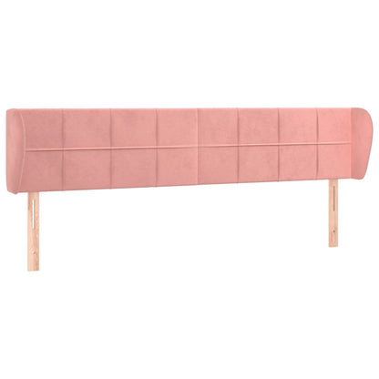 Testiera ad Orecchio Rosa 163x23x78/88 cm in Velluto | homemem39