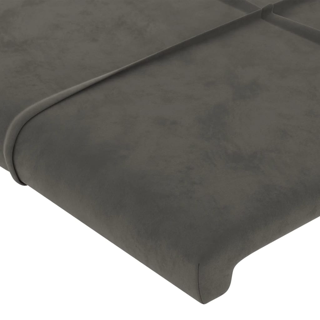 Testiera ad Orecchio Grigio Scuro 183x23x78/88 cm in Velluto | homemem39