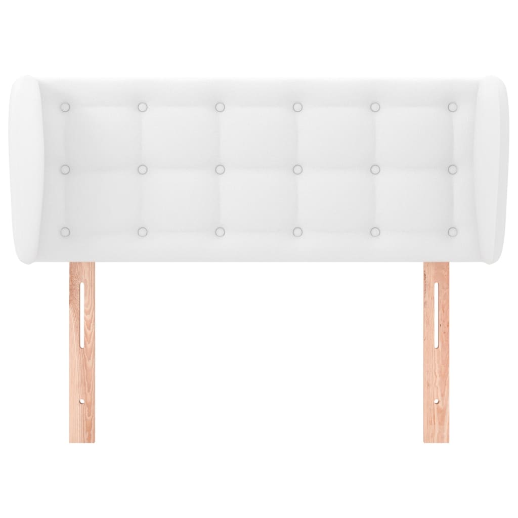 Testiera ad Orecchio Bianca 93x23x78/88 cm in Similpelle - homemem39