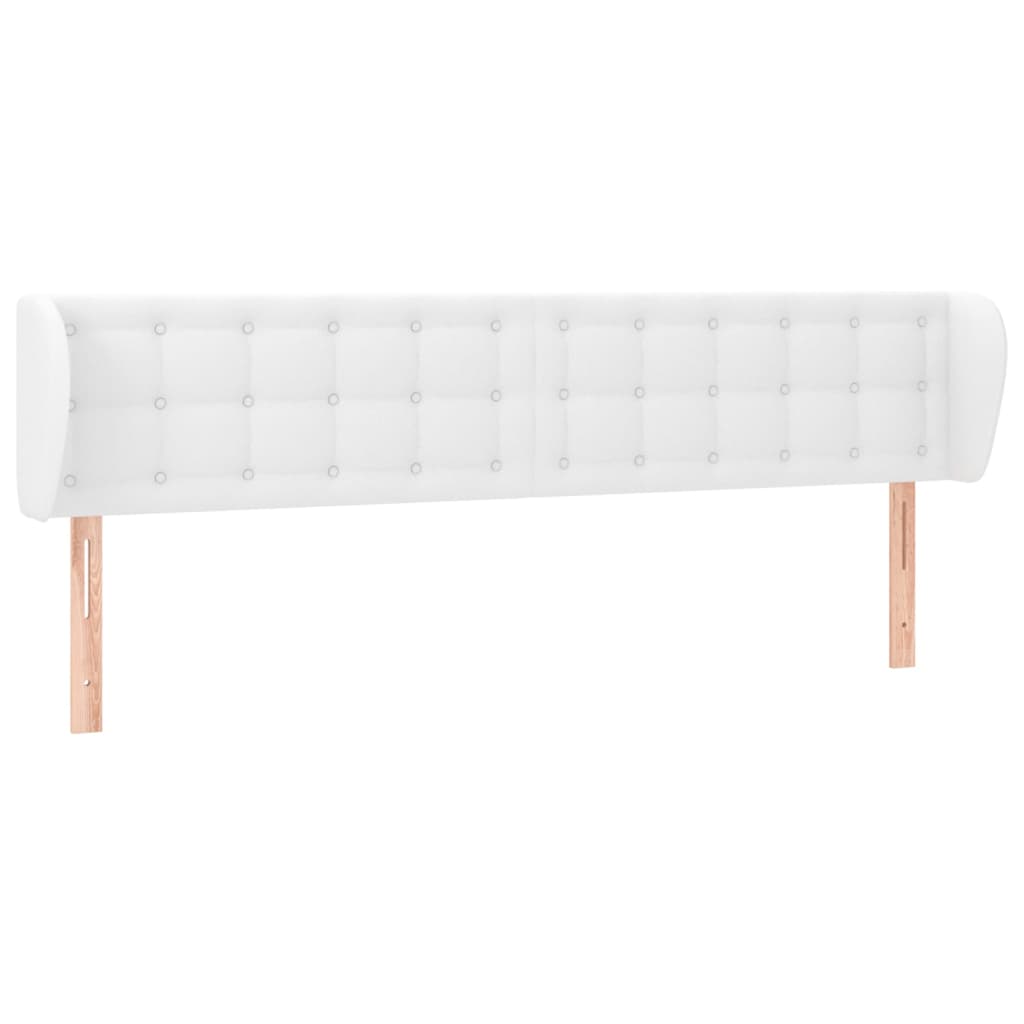 Testiera ad Orecchio Bianca 183x23x78/88 cm in Similpelle | homemem39