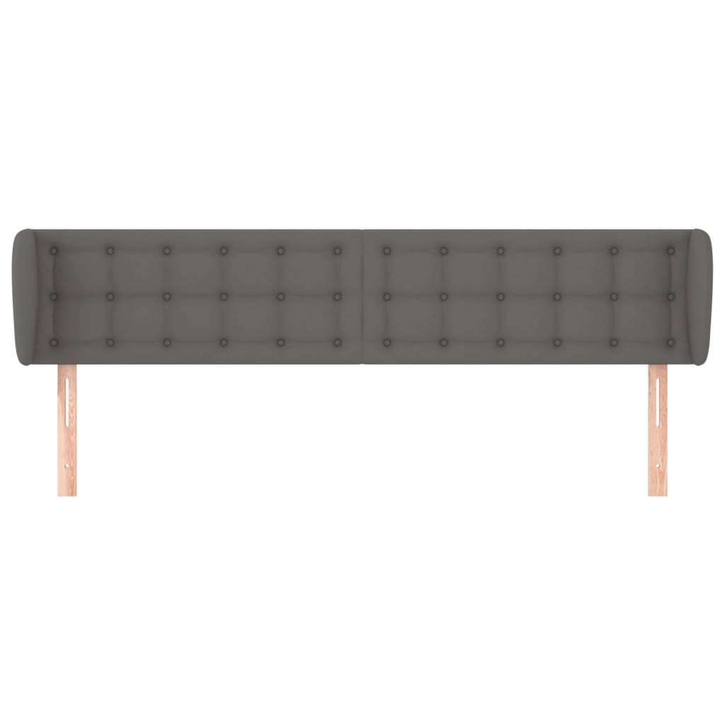 Testiera ad Orecchio Grigio 183x23x78/88 cm in Similpelle - homemem39